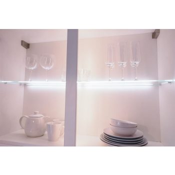Fehér LED clips üvegpolchoz (2db)