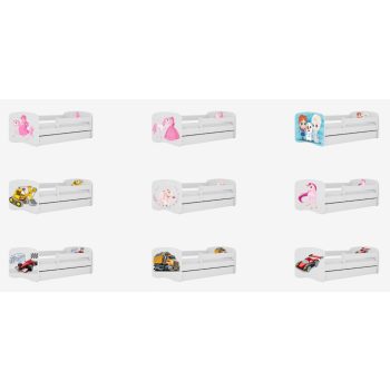   Babydreams gyerekágy, többféle méretben, többféle dizájnnal, többféle színben, matraccal vagy matrac nélkül, ágyneműtartó fiókkal vagy anélkül (1056-féle lehetséges kombináció!)